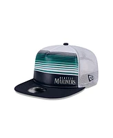 New Era Men's White Seattle Mariners Team Horizon 9FIFTY A-Frame Trucker Snapback Hat