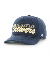 '47 Brand Men's Navy Milwaukee Brewers Corduroy Hitch Adjustable Hat