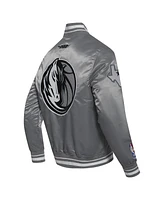 Pro Standard Men's Gray Dallas Mavericks 2024/25 City Edition Chenille Applique Satin Jacket