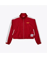 Mitchell & Ness Women's Red Kansas City Chiefs Nylon Cropped Full-Zip Jacket