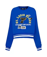 Pro Standard Women's Blue St. Louis Blues Area Code Cropped Pullover Sweatshirt