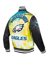 Pro Standard Men's Black Philadelphia Eagles Sublimated Satin Full-Snap Jacket