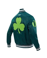 Pro Standard Men's Kelly Green Boston Celtics 2024/25 City Edition Chenille Satin Full-Snap Jacket