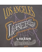 Mitchell & Ness Women's Charcoal Los Angeles Lakers Hardwood Classics Lightweight Pullover Sweatshirt