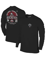 The Victory Men's Black Ohio State Buckeyes College Football Playoff 2024 National Champions Score Long Sleeve T-Shirt