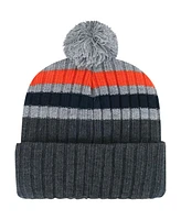 '47 Brand Men's Charcoal Syracuse Orange Stack Striped Cuffed Knit Hat with Pom
