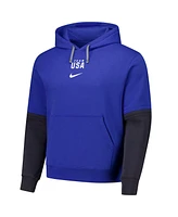 Nike Men's Royal Team Usa Club Color Block Pullover Hoodie
