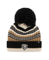 '47 Brand Women's Natural Chicago Bears Barista Cuffed Knit Hat with Pom