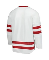 Under Armour Men's White Wisconsin Badgers Replica Hockey Jersey