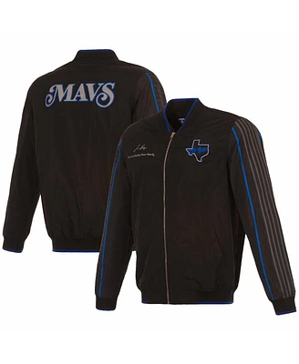 Jh Design Men's Black Dallas Mavericks 2023/24 City Edition Nylon Full-Zip Bomber Jacket