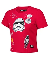 Freeze Max Women's Red Star Wars Babydoll Cropped T-Shirt