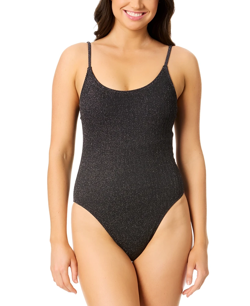 Salt + Cove Juniors' Metallic One-Piece Swimsuit, Exclusively at Macy's