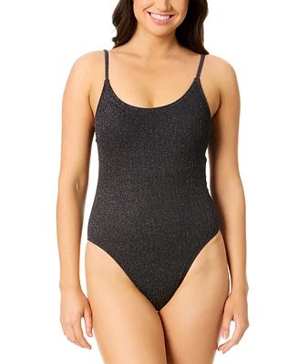 Salt + Cove Juniors' Metallic One-Piece Swimsuit, Exclusively at Macy's