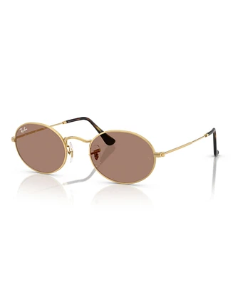 Ray-Ban Unisex Oval Metal Chromance Sunglasses, RB3547