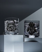 JoyJolt Star Wars Dark Side Monochrome Short Drinking Glasses, Set of 2