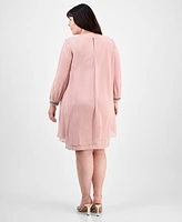 Sl Fashions Plus Overlay Sheath Dress