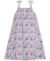 Hurley Big Girl Printed Sleeveless Tie-Back Swing Dress