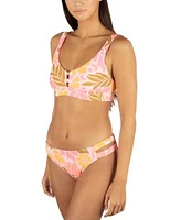 Hurley Juniors Isola Max Tab Scoop Neck Bikini Top Bottoms