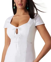 Guess Women's Short-Sleeve Double-Bow Mini Dress