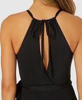 Anne Cole Women's Plunge-Neckline One-Piece Swimsuit