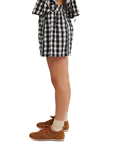 Free People Women's Get Seersucker Cotton Pull-On Shorts
