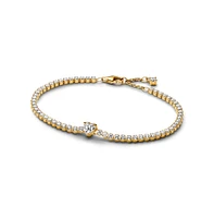 Pandora 14K Gold Plated Sparkling Heart Tennis Bracelet