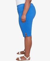Hearts Of Palm Plus Making Waves Solid Tech Stretch Pull On Skimmer Pants