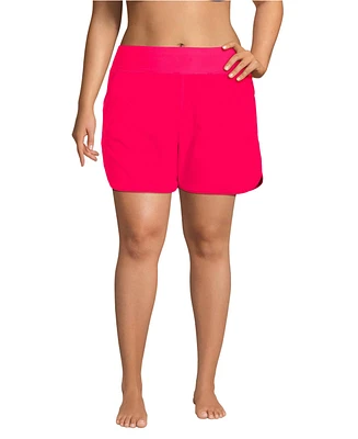 Lands' End Women's Plus 5" Board Shorts with Panty