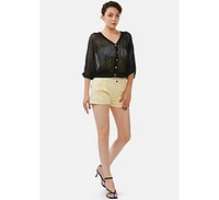 Pleated Flap Pocket Shorts