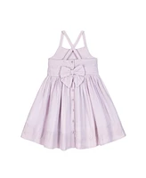 Hope & Henry Heirloom Baby Girls' Organic Sleeveless Special Occasion Sundress with Bow Back Detail and Embroidery, Infant