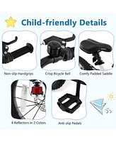 16 Inch Children Bicycle with Training Wheels & Double Disc Brakes Adjustable Seat Magnesium Alloy