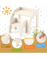 Kids Desk and Chair Set Wooded Toddler Table and Chair Set with Proper Height