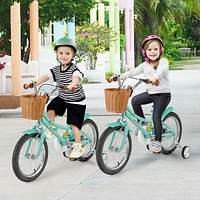 Kids Bike with Training Wheels and Dual Brake System Safe and Easy-to-Ride Bicycle for Young Riders