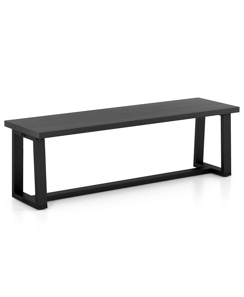 Dining Bench with Adjustable Footpads Stylish and Stable Seating for Dining Room or Kitchen