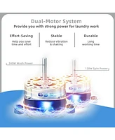 13 lbs Portable Mini Twin Tub Spinner Semi-Automatic Washing Machine