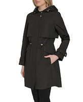 Cole Haan Signature Women's 38” Zip Up Trench Coat W Set-In Hood