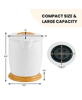 Bathroom Towel Warmer Bucket with Fragrance Holder and Auto Shut