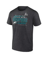 Fanatics Men's Heather Charcoal Philadelphia Eagles Super Bowl Lix Champions Roster Best Teammates T-Shirt