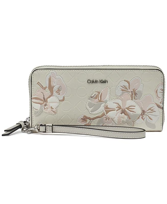 Calvin Klein Audrey Boxed Floral Logo Emboss Wallet