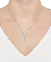 Diamond Drop Pendant Necklace (1/2 ct. t.w.) in 14k White Gold