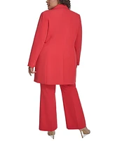 Dkny Plus Notch-Collar One-Button Long Topper
