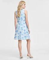 Jones New York Women's Gina V-Neck Trapeze Mini Dress
