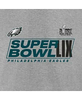 Fanatics Men's Heather Gray Philadelphia Eagles Super Bowl Lix Roster T-Shirt