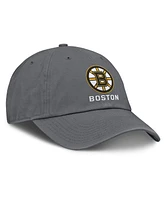 Fanatics Men's Charcoal Boston Bruins Washed Adjustable Hat