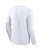 Fanatics Men's White Los Angeles Angels Press Box Long Sleeve T-Shirt