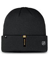 Fanatics Men's Black Boston Bruins Authentic Pro Cuffed Knit Hat