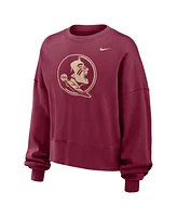 Nike Women's Garnet Florida State Seminoles Oversized Essential Pullover Sweatshirt