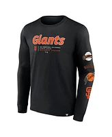 Fanatics Men's Black San Francisco Giants Strike the Goal Long Sleeve T-Shirt