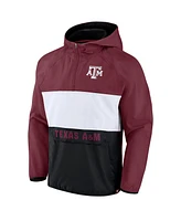 Fanatics Men's Maroon Texas A M Aggies Victory On Raglan Quarter-Zip Hoodie