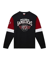 Mitchell & Ness Men's Black South Carolina Gamecocks Allover Crew 3.0 Pullover Sweatshirt